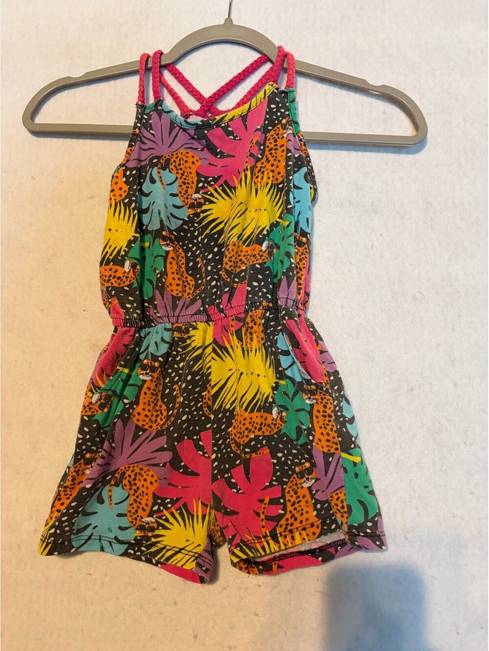 OshKosh B'gosh Girls' Tropical Print Romper Size 5T